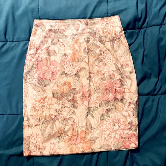 Vintage 90s Michael K & Company Floral Skirt Size 9 - Picture 1 of 9